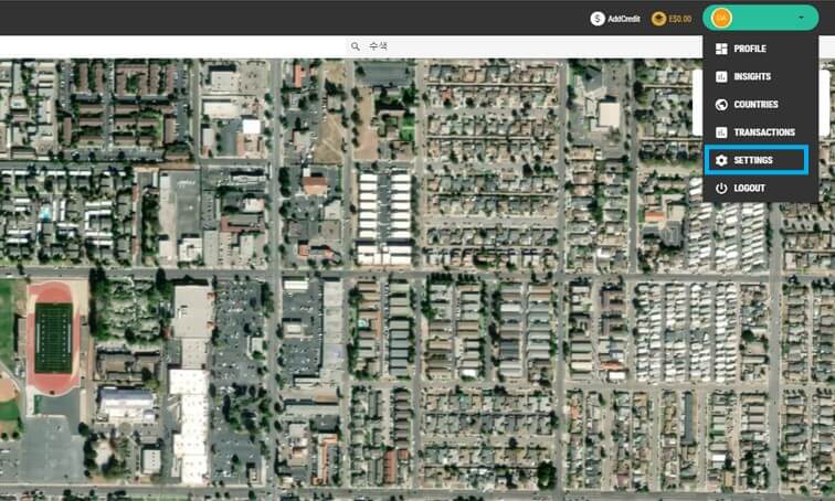 어스2 홈페이지-메인화면-개인설정-화면