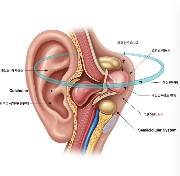 귀 질환(전정기관 문제)과 어지럼증