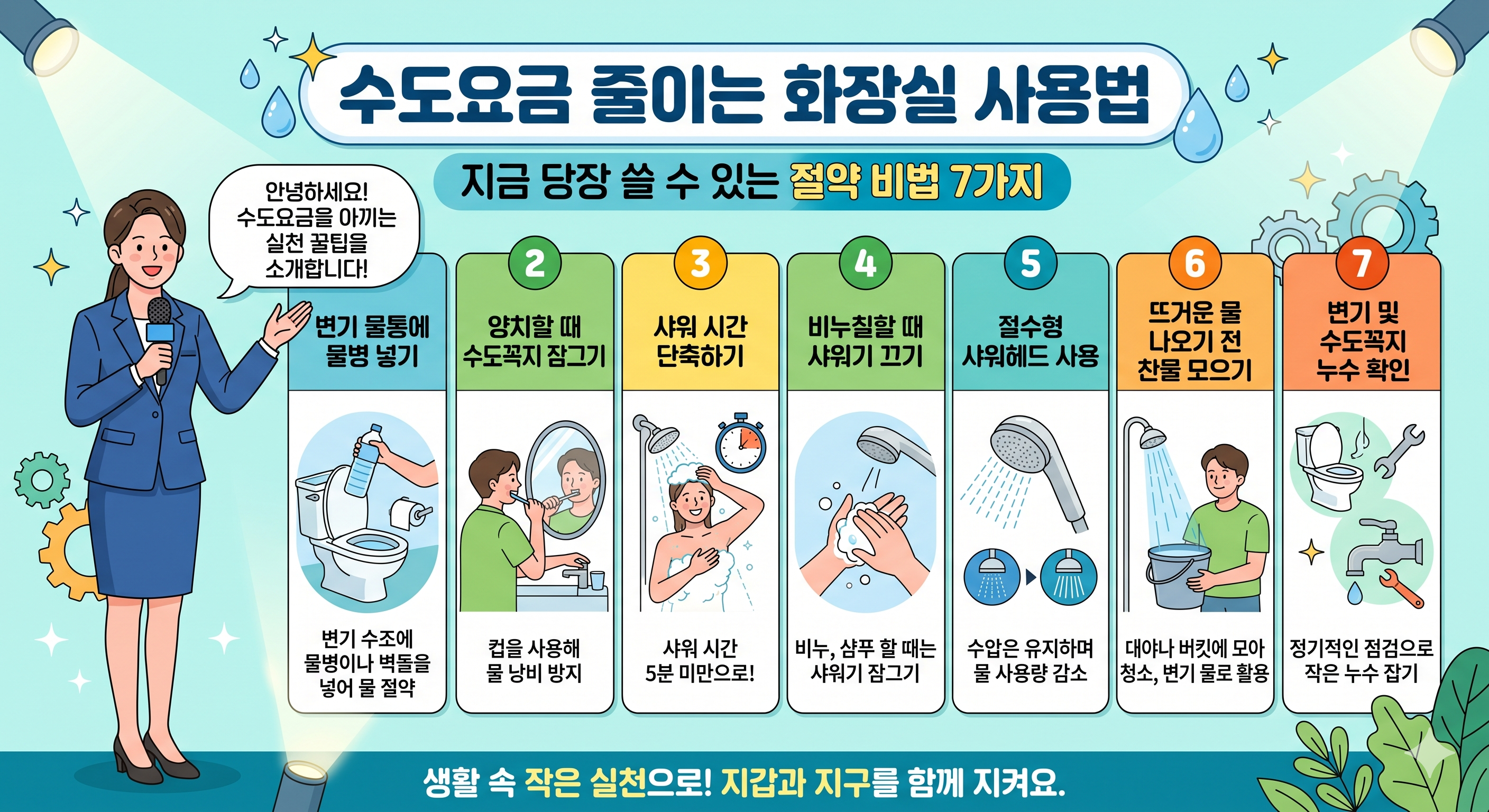 수도요금 줄이는 화장실 사용법