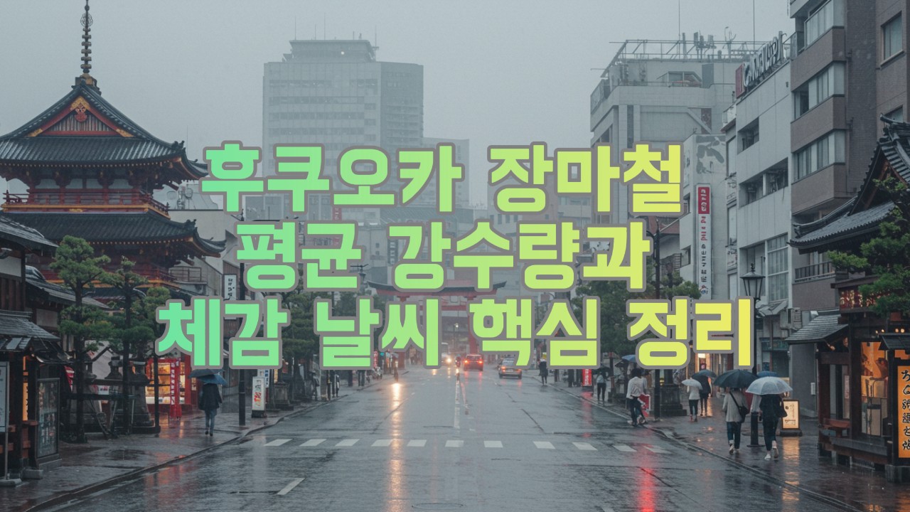 후쿠오카 장마철 평균 강수량과 체감 날씨 핵심 정리