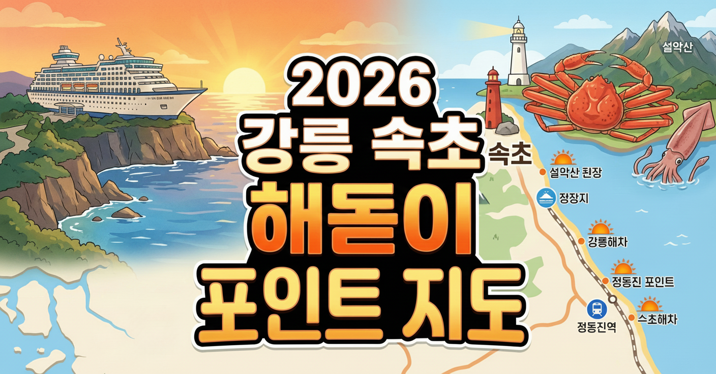 강릉과 속초 해돋이 포인트 지도 블로그 썸네일