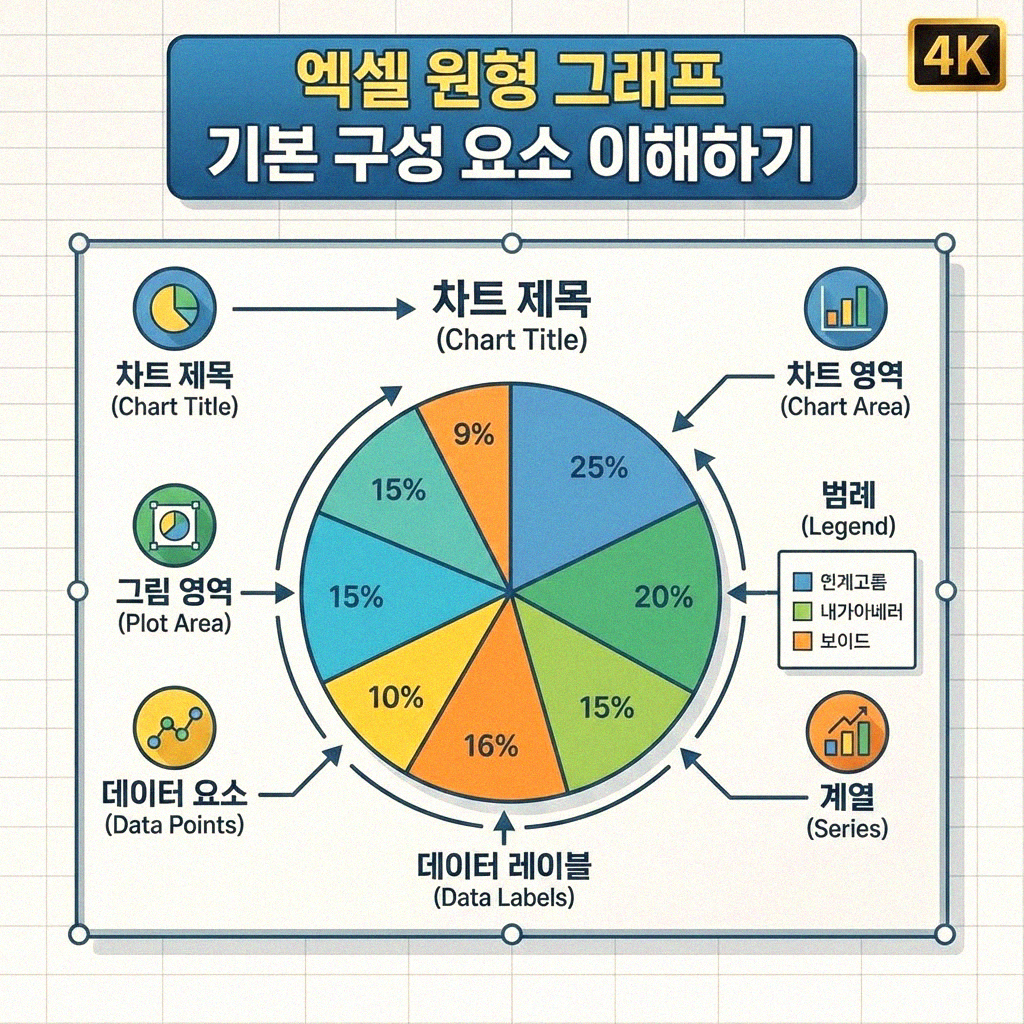 엑셀로 멋진 원형 그래프 쉽게 만들기 A to Z