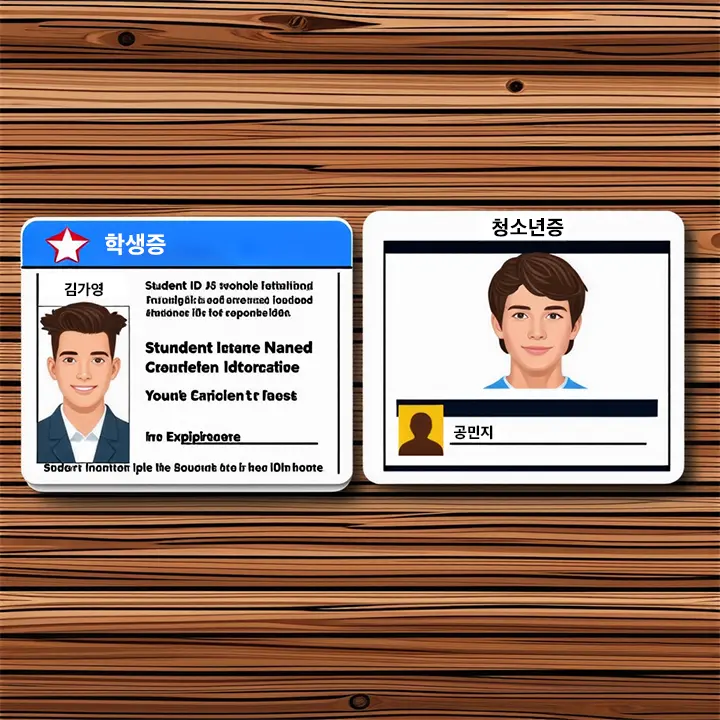 청소년증과 학생증 차이점이 뭔가요