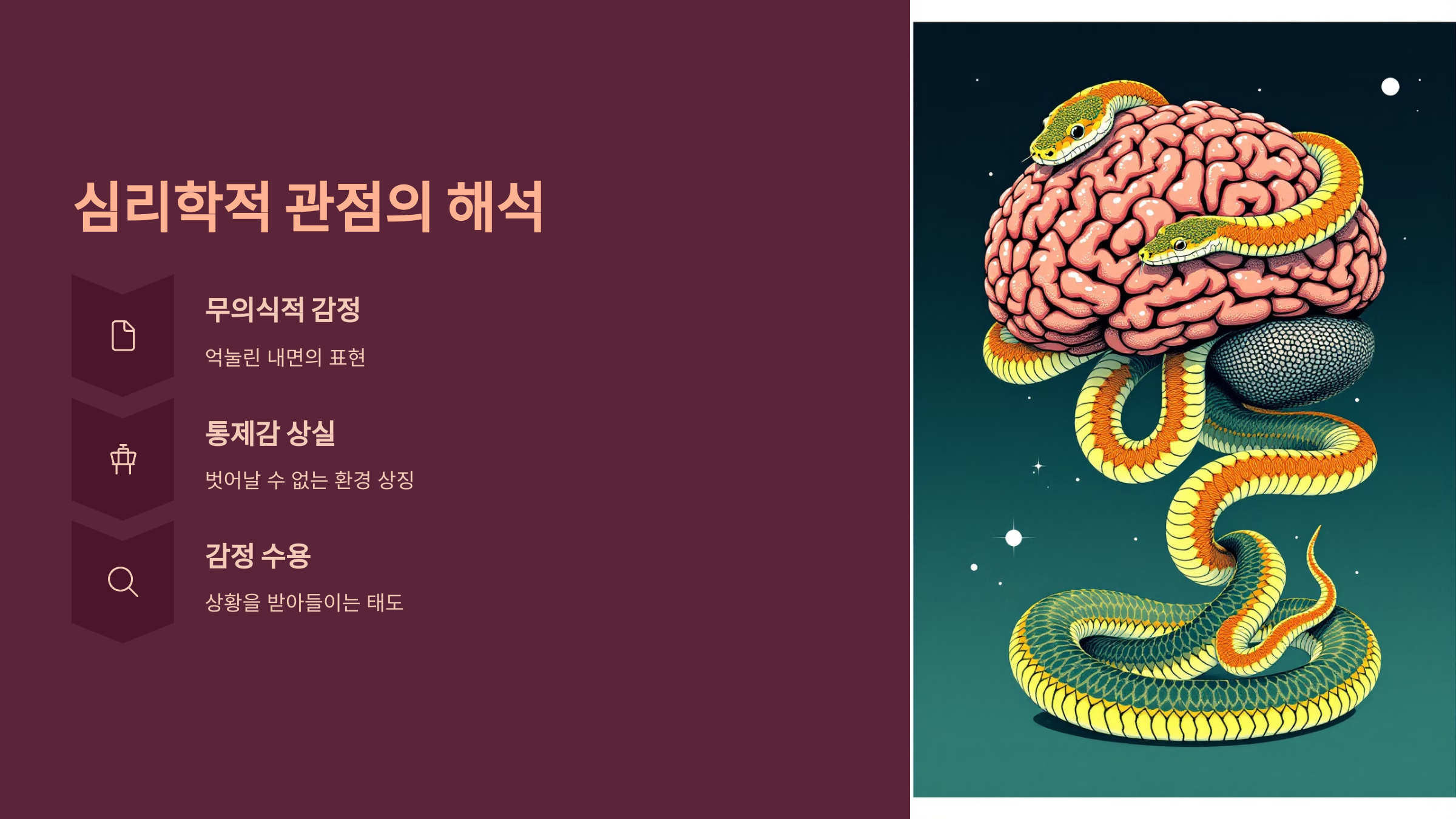 심리학적 관점의 해석