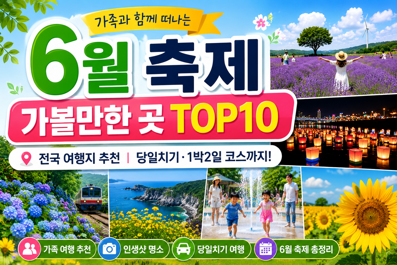 6월 축제 가볼만한 곳 TOP10｜가족과 함께 떠나는 전국 여행지 추천