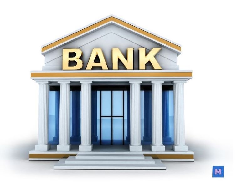 대출과 채무조정을 상징하는 은행 건물 아이콘 via canva