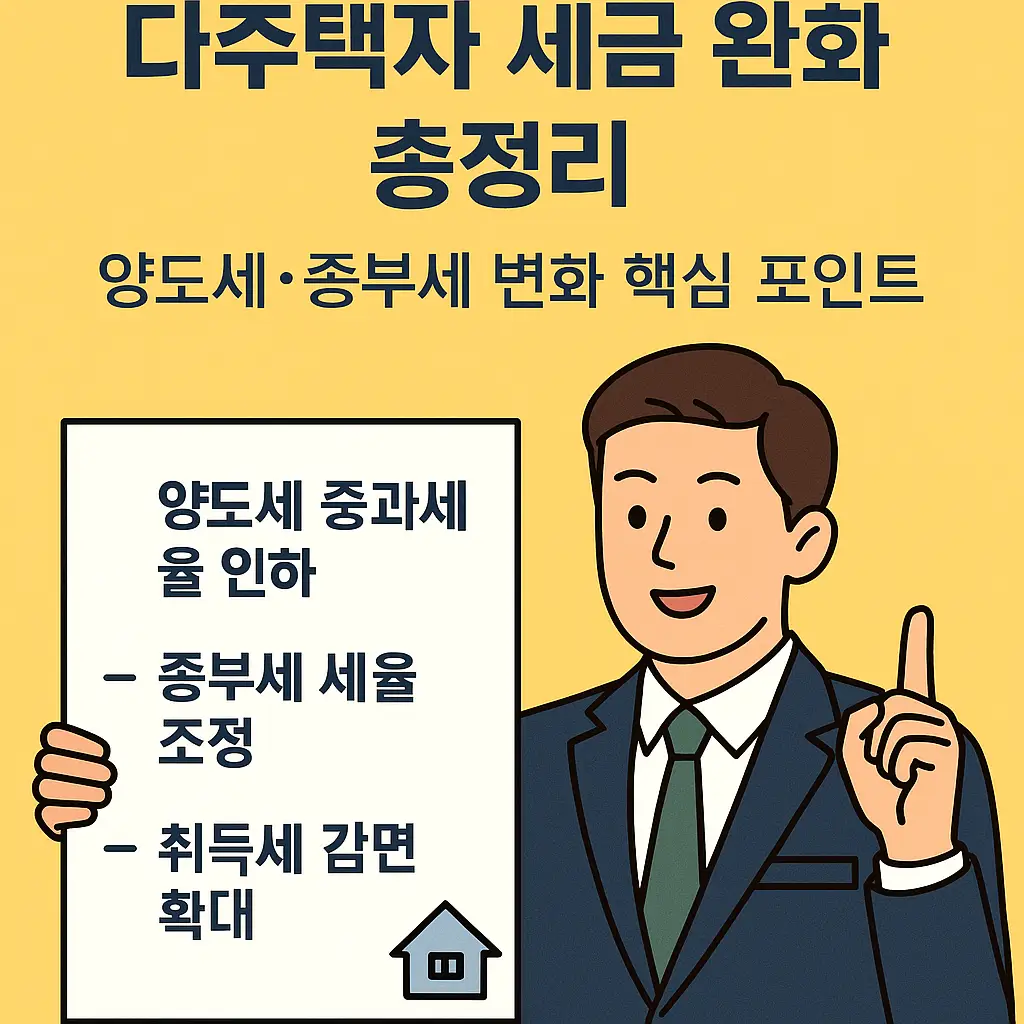 2025년 하반기 다주택자 세금 완화 총정리