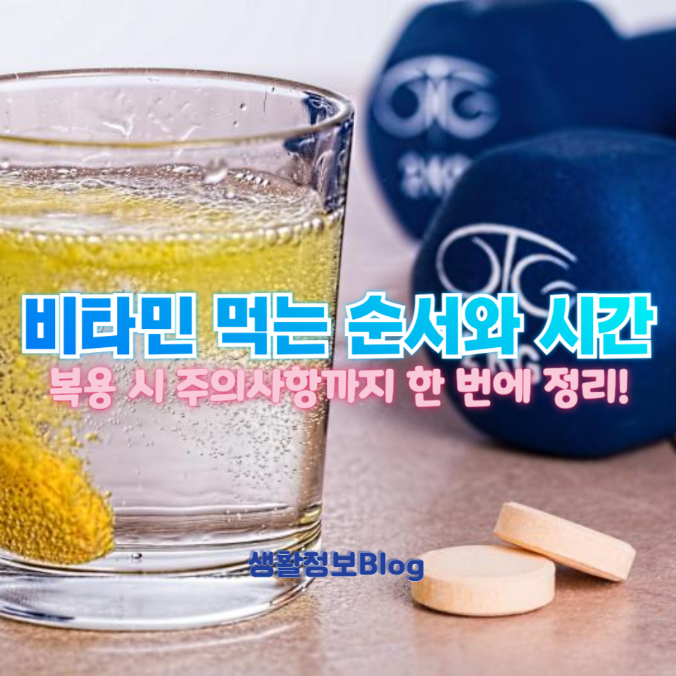 비타민 먹는 순서와 시간