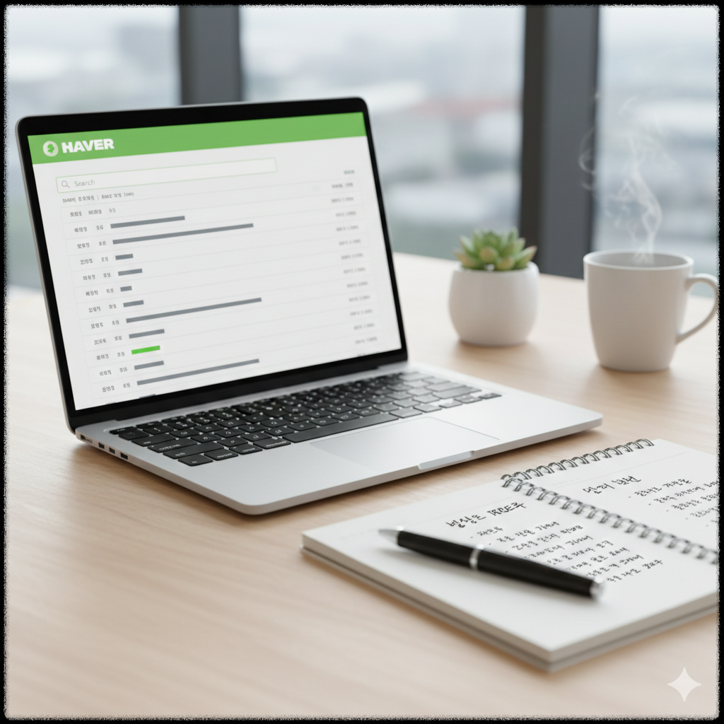 네이버 키워드 도구로 블로그 검색 유입을 준비하는 모습