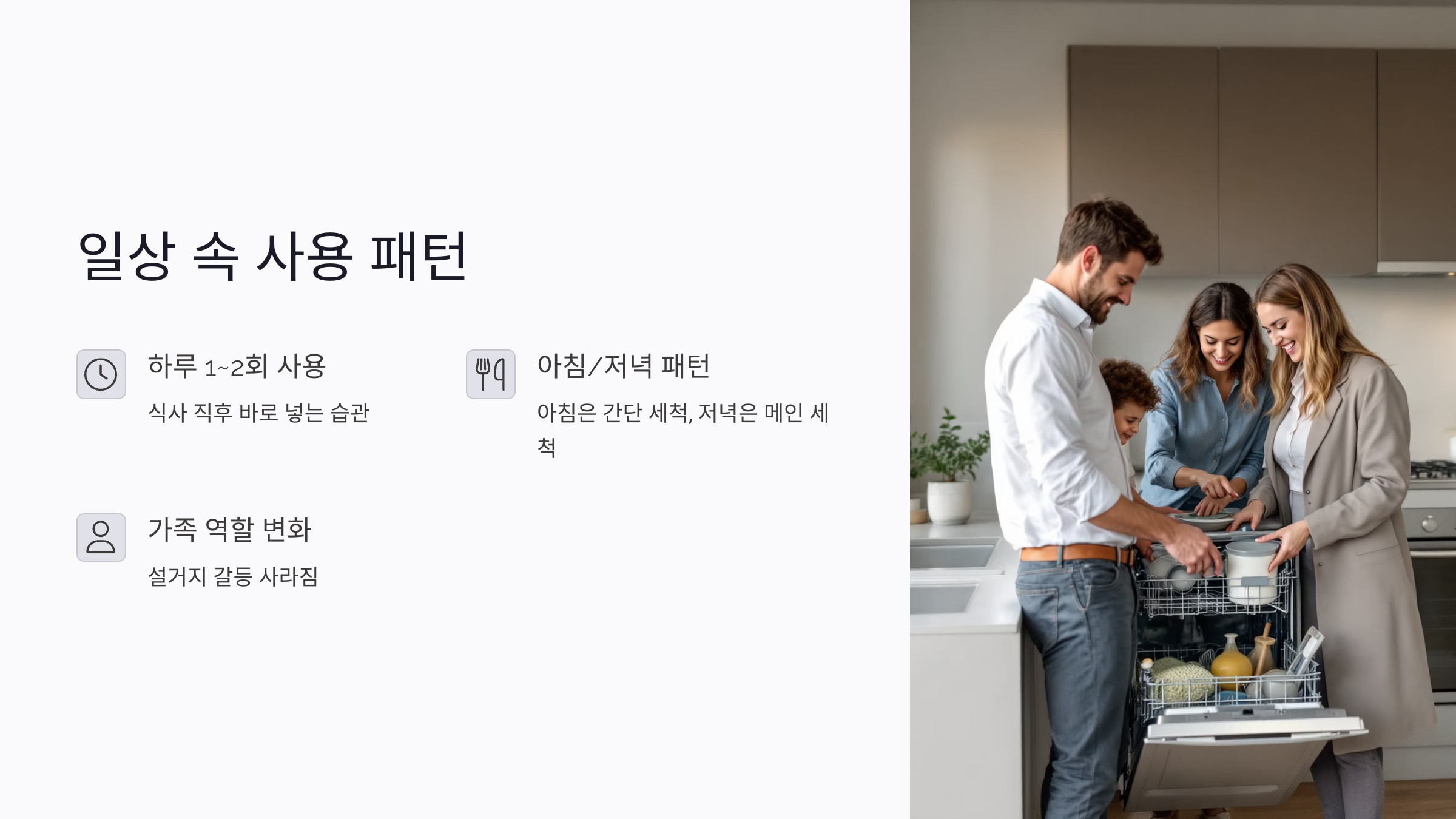 일상 속 식기세척기 사용 패턴 분석