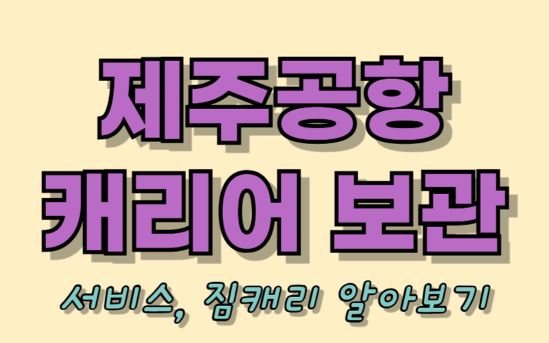 제주공항 캐리어 보관