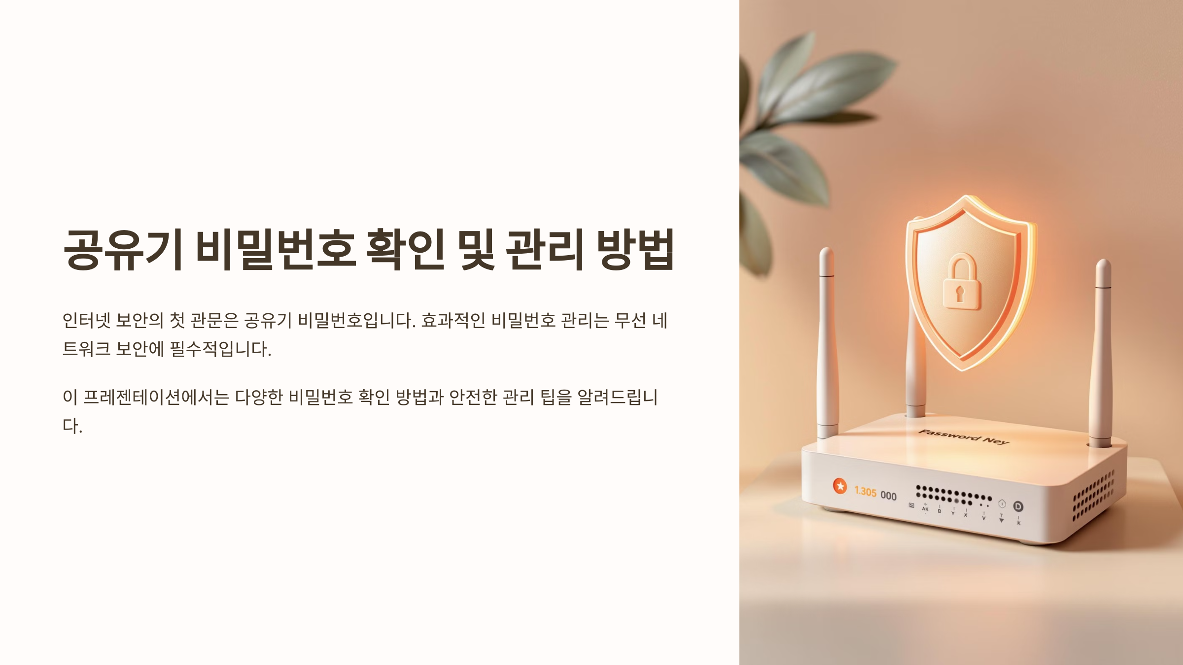 공유기 비밀번호 찾기