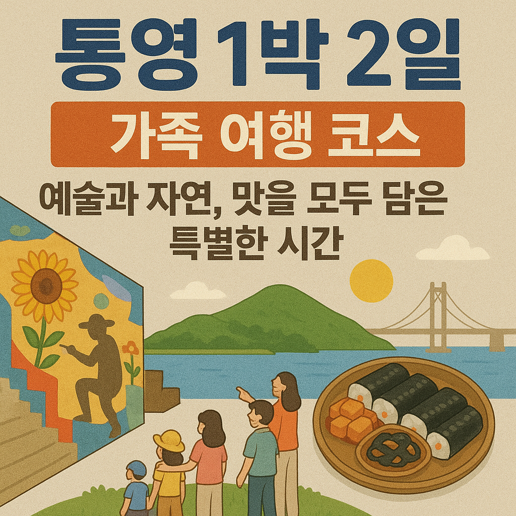 통영 1박 2일 가족 여행 코스: 예술과 자연, 맛을 모두 담은 특별한 시간