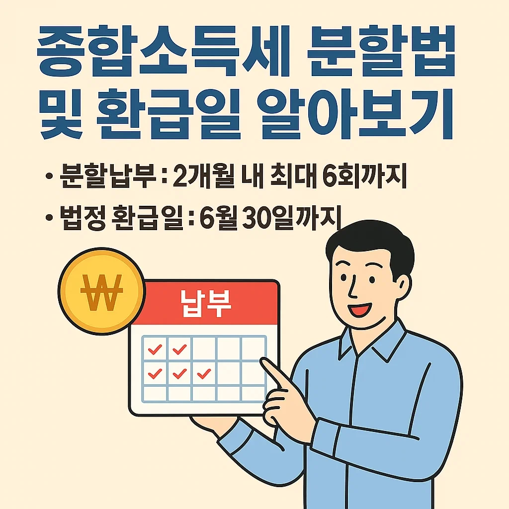2025년 서울시 종합소득세 분할납부 및 환급일 알아보기