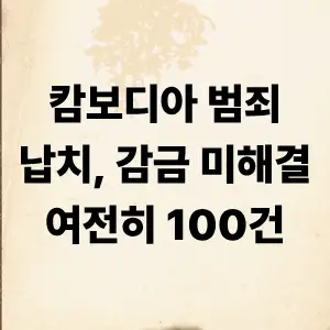 캄보디아 납치, 감금 미해결 100건