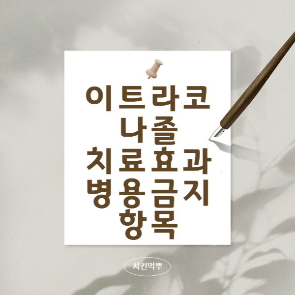 이트라코나졸의-치료-효과와-병용-금지-항목에-대한-이미지