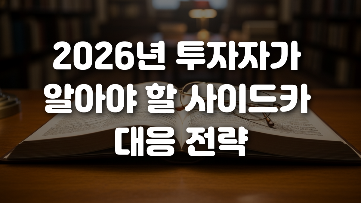 2026년 투자자가 알아야 할 사이드카 대응 전략