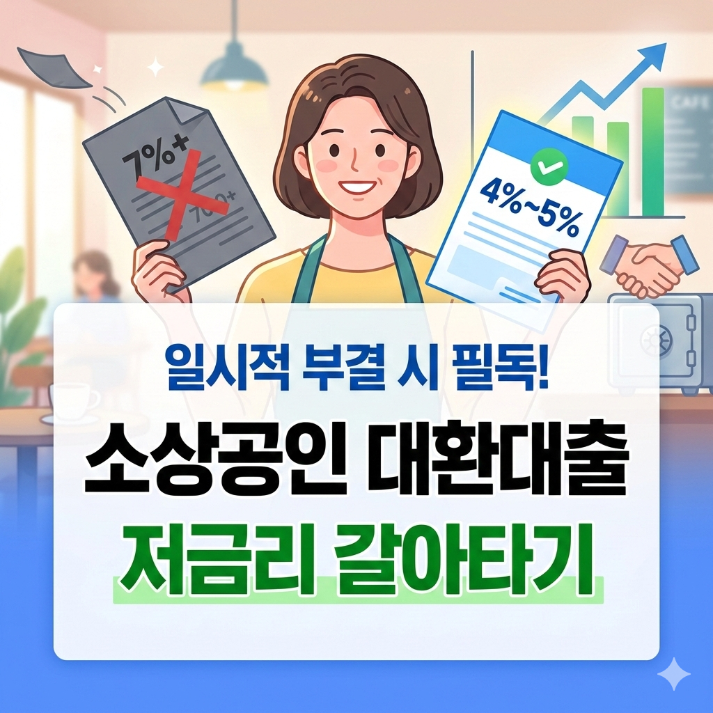 일시적 경영애로 자금 부결 소상공인 대환대출 저금리 갈아타기 완벽 가이드