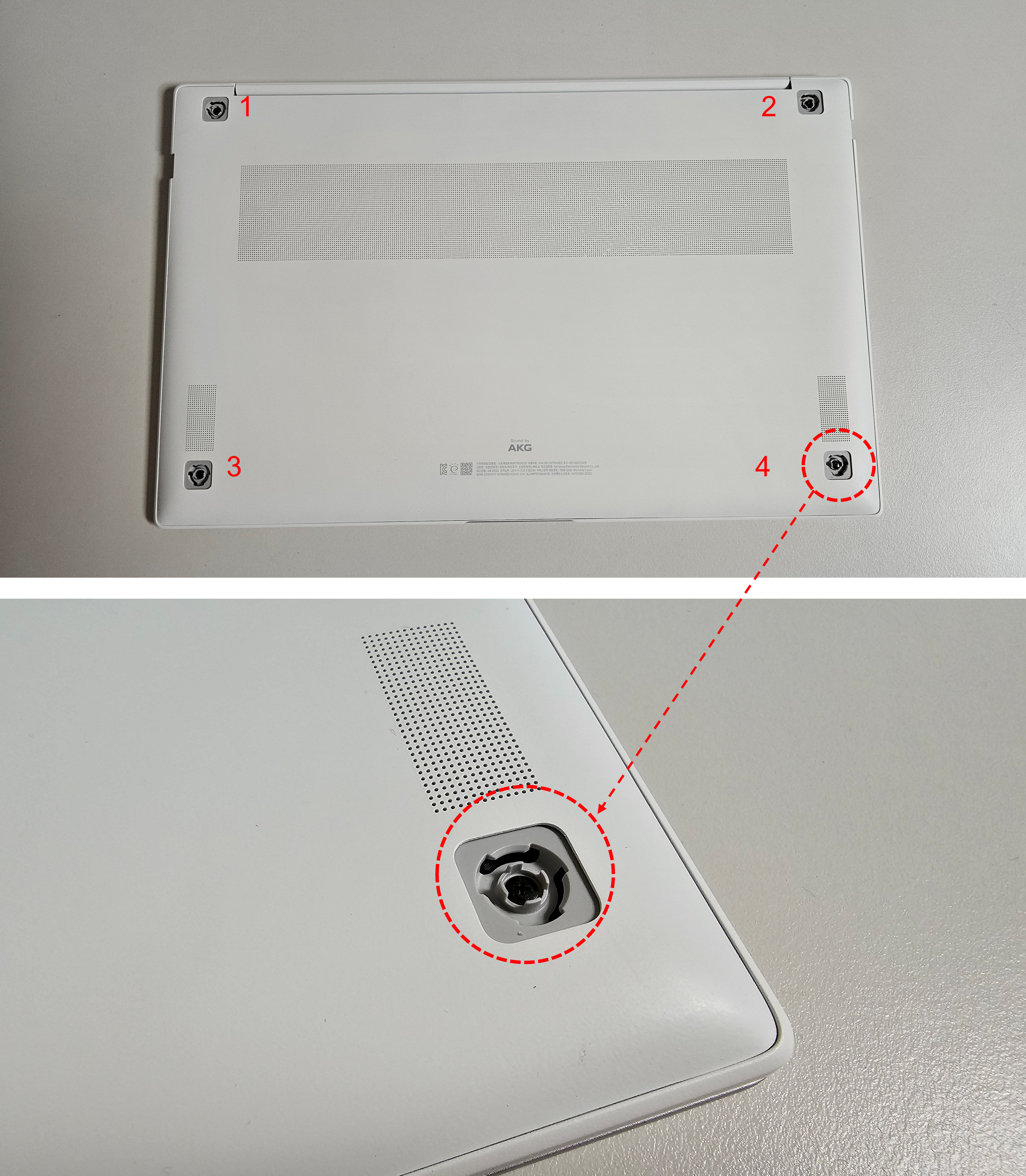 삼성 갤럭시북 뒷판 탈거방법