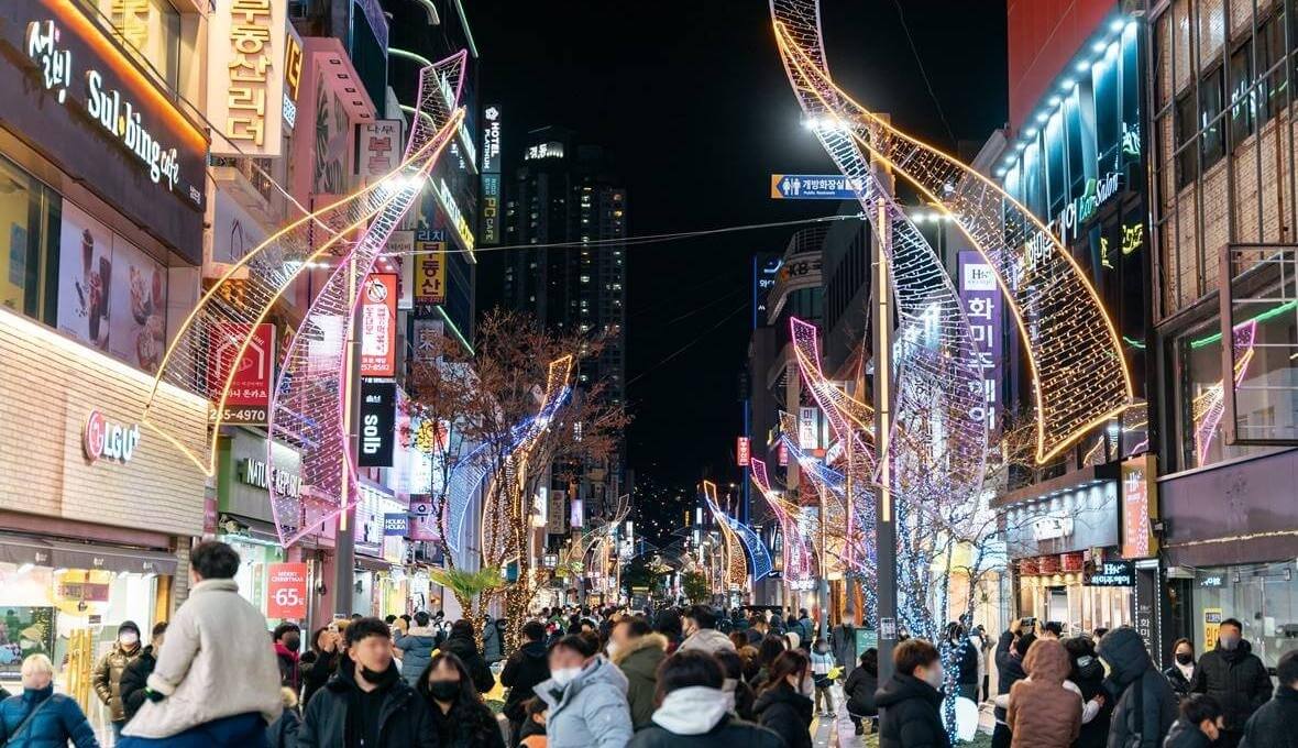 부산 광복로 겨울빛 트리축제