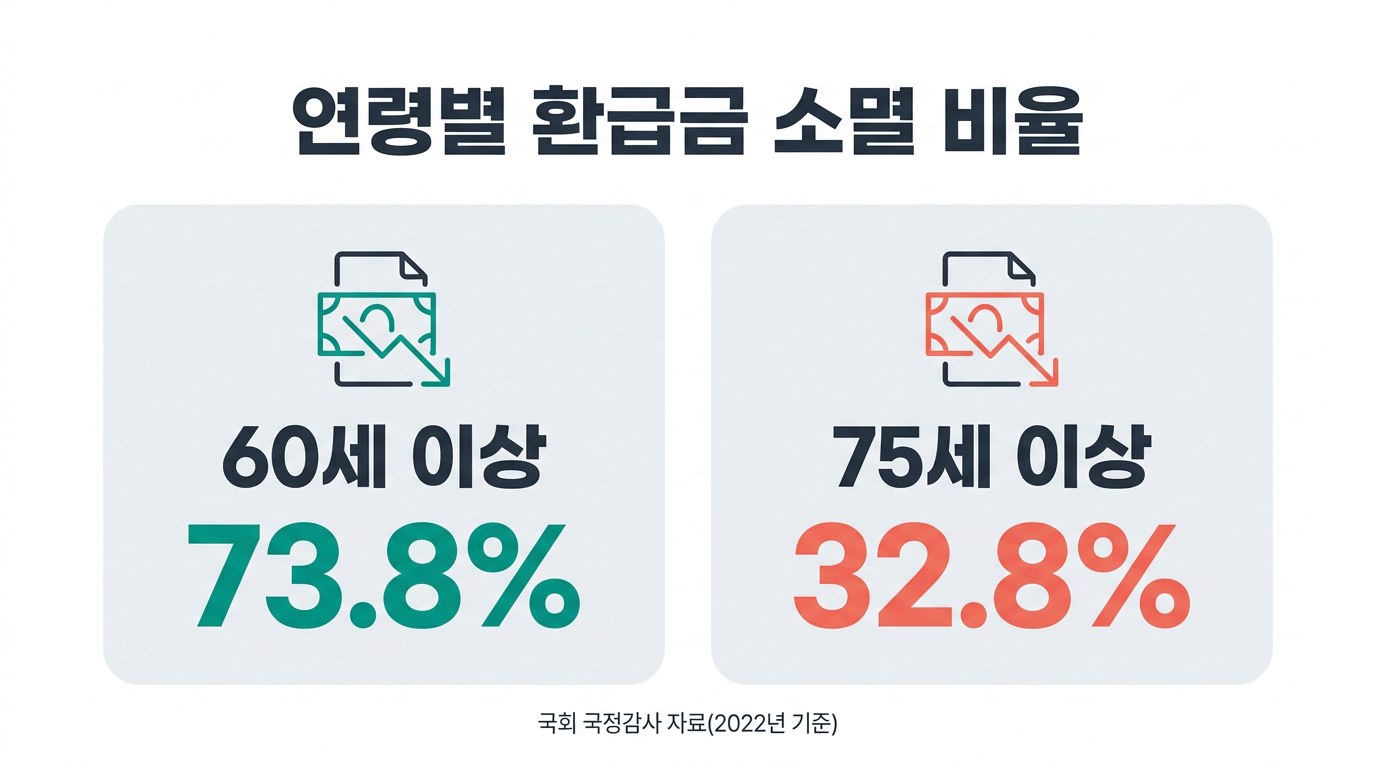 국민건강보험 환급금 연령별 환급금 소멸 비율