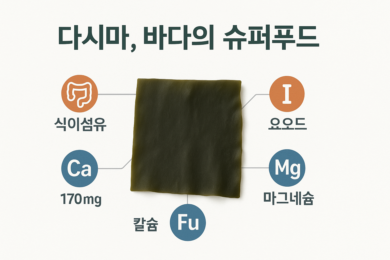 "다시마의 효능과 영양성분, 바다의 슈퍼푸드"에 대한 이미지입니다.