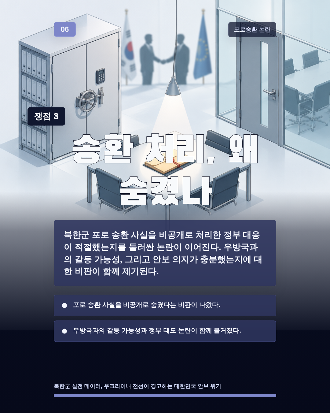 송환 처리, 왜 숨겼나
