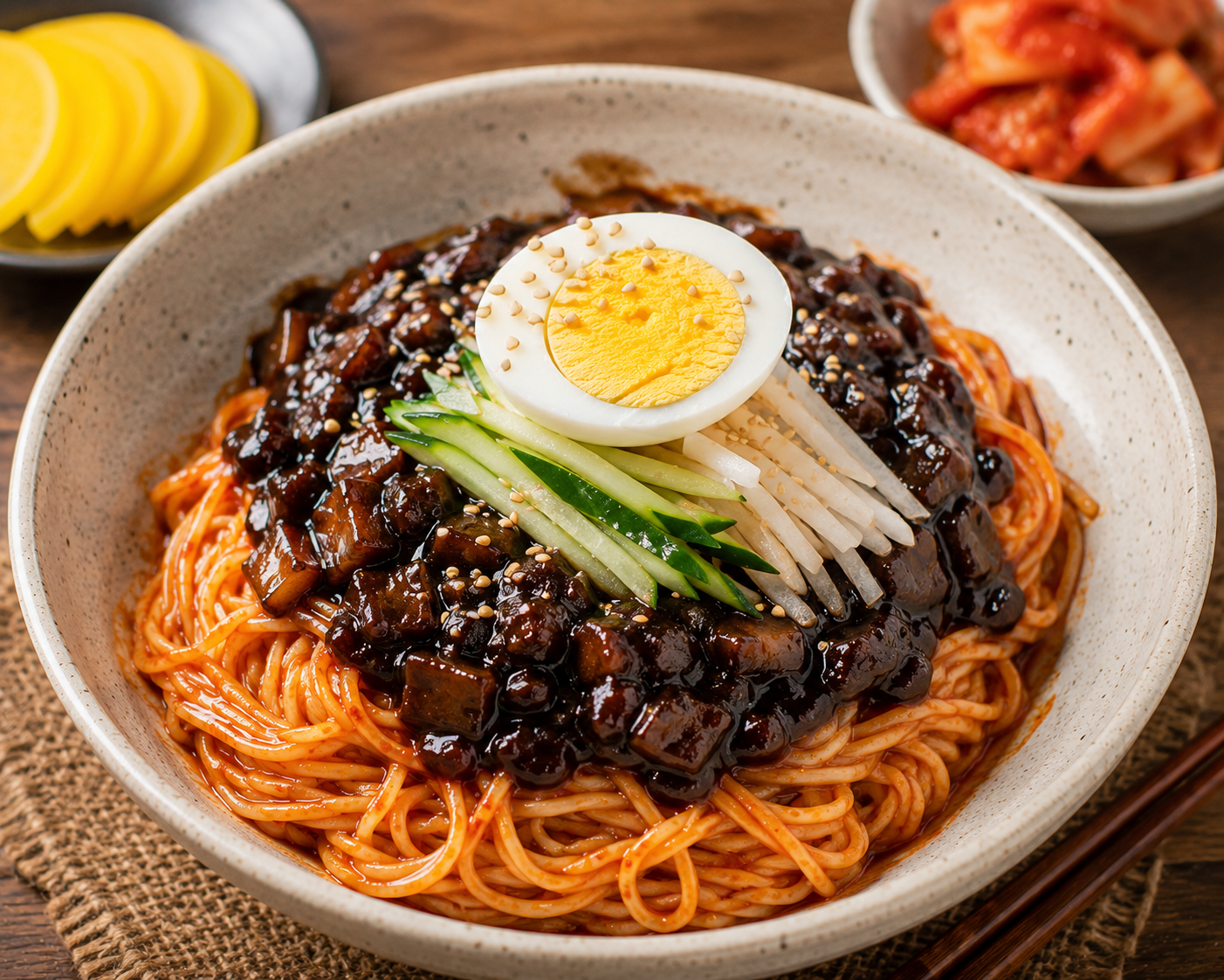 짜장비빔국수