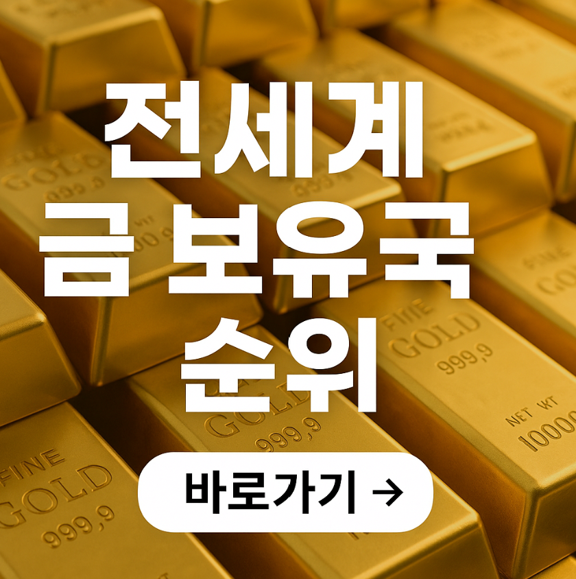 2025 전 세계 금 보유국 순위 총정리