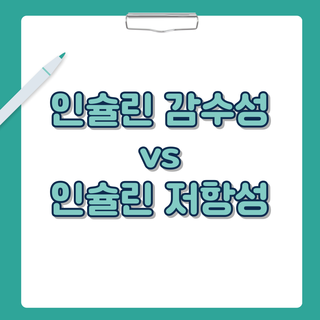 인슐린 감수성과 인슐린 저항성 알아보기