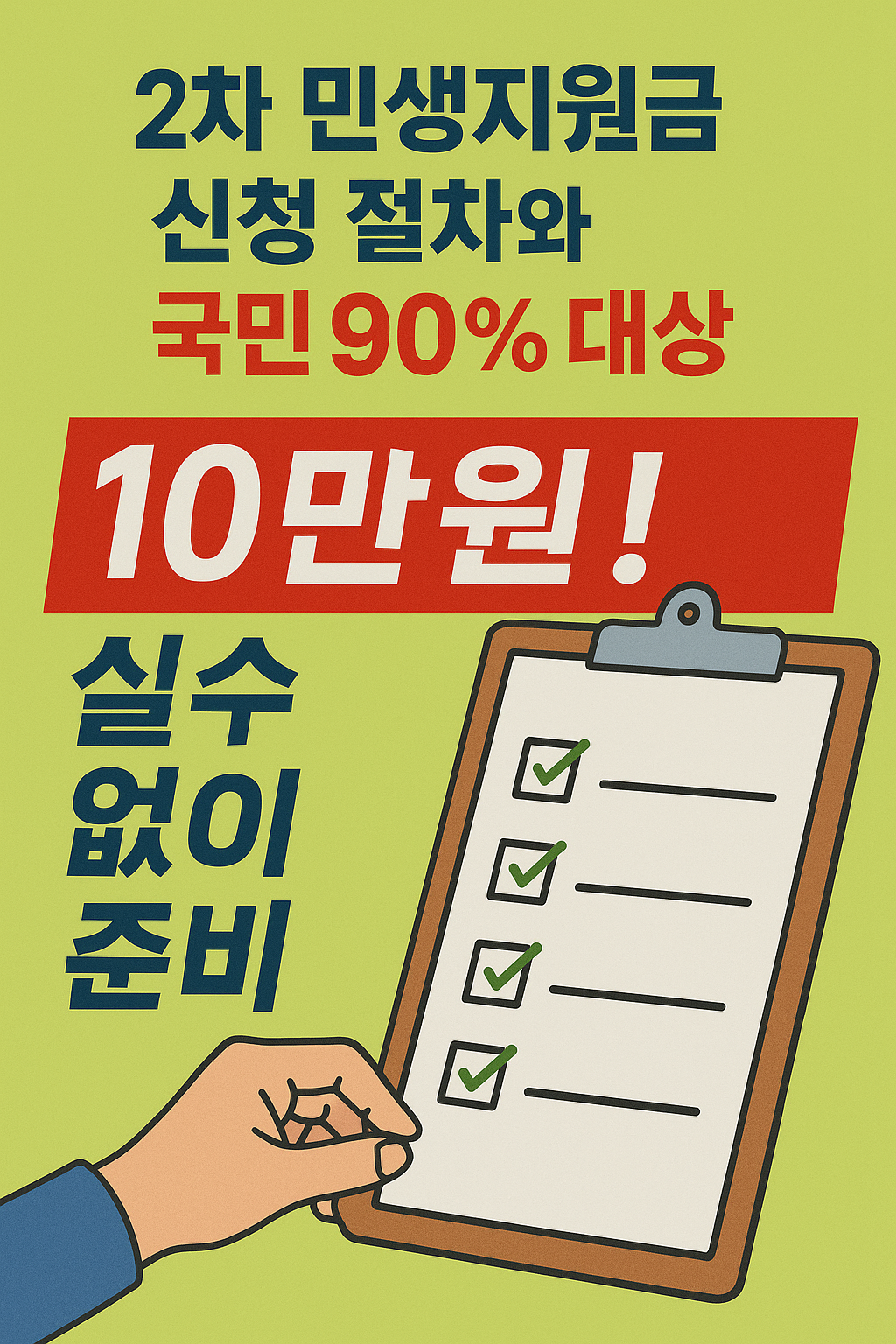 2차 민생지원금 신청 절차와 국민90%대상