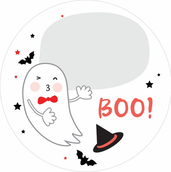 할로윈데이 라벨 도안