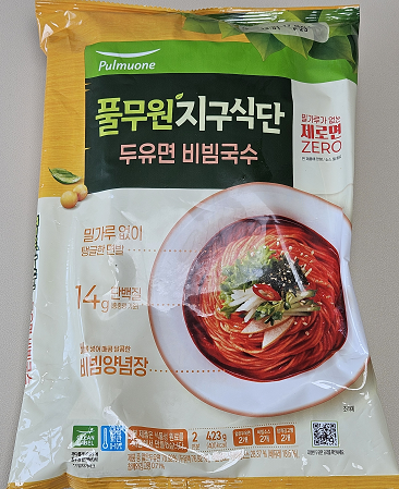 풀무원 두유면 비빔국수 겉 포장
