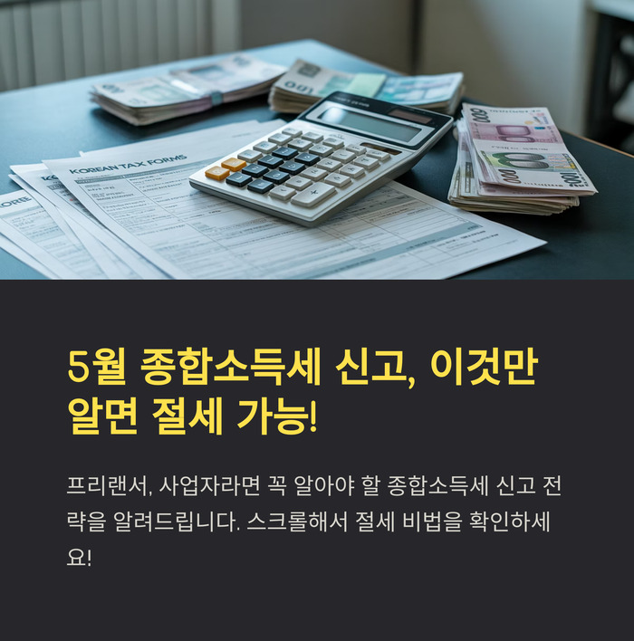 종합소득세 신고 절차와 절세 전략