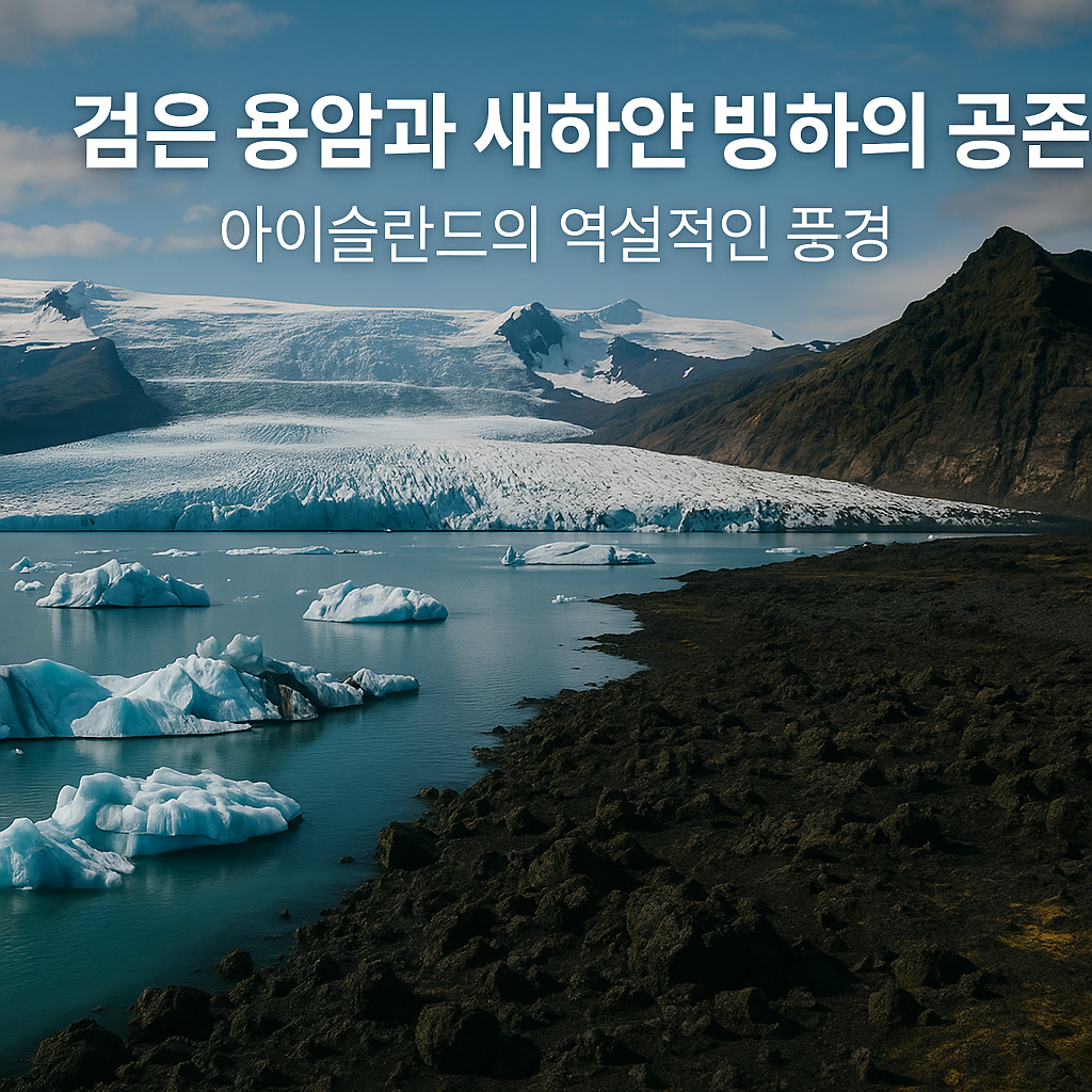 검은 용암과 새하얀 빙하의 공존: 아이슬란드의 역설적인 풍경