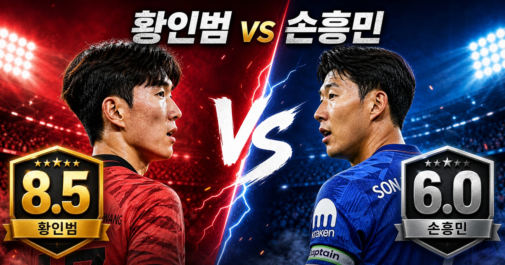 황인범 vs 손흥민 체코전 평점 8.5 vs 6.0 비교 썸네일