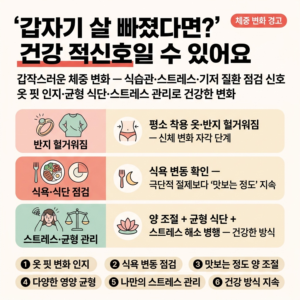 갑자기 살 빠졌어요? 건강 적신호일 수 있습니다
