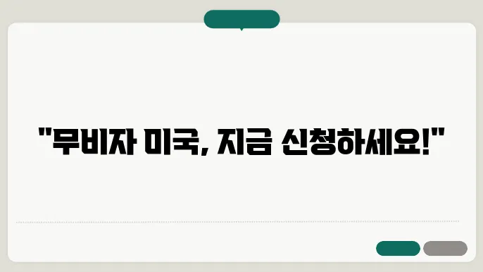 미국 무비자 신청