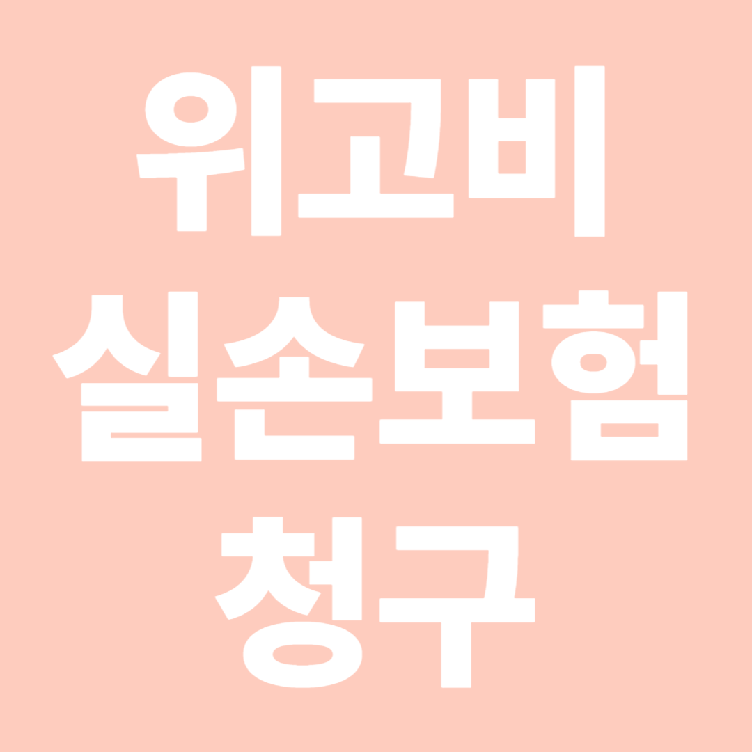 위고비 실손보험 청구