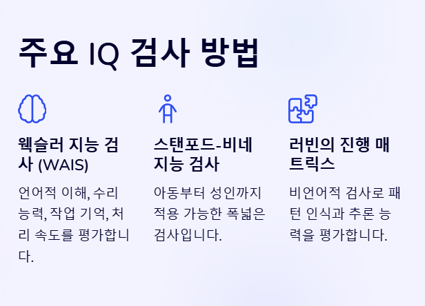 IQ 검사 방법