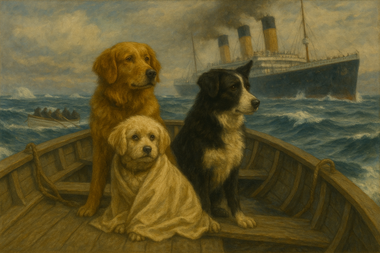 타이타닉 호에 탑승해서 살아남은 강아지들