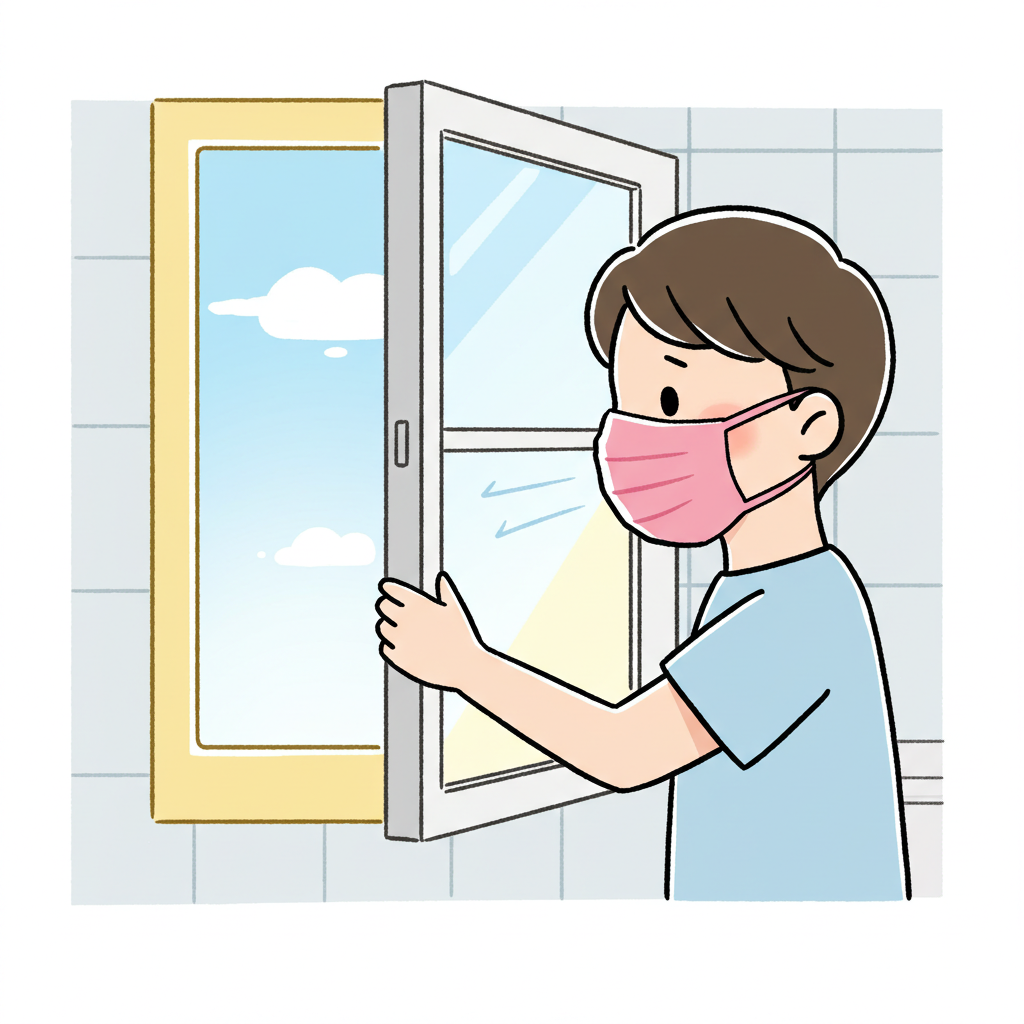 청소 전후 환기