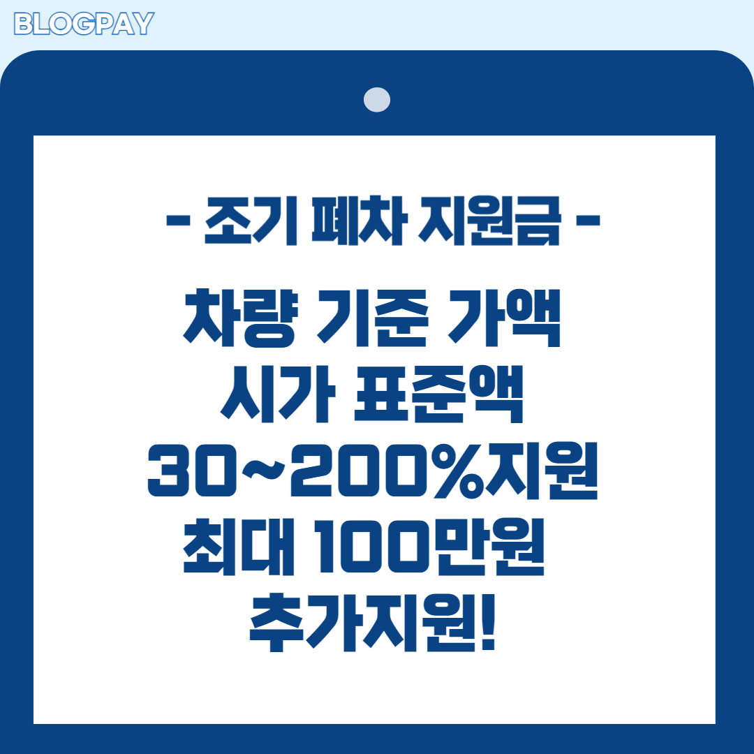 조기 폐차 지원금 신청 