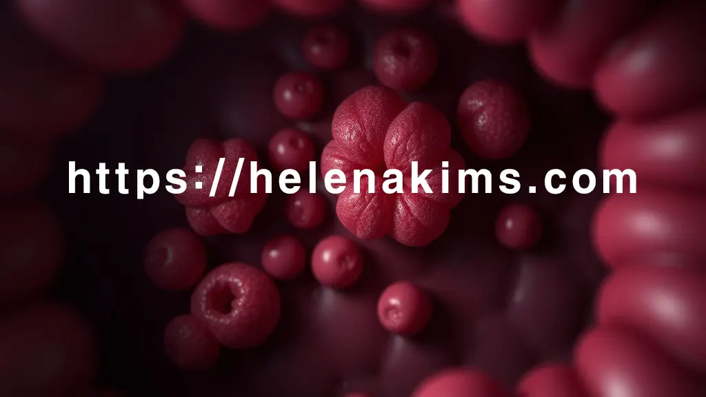 어둡고 깊이 있는 배경 위에 인체 대장의 내부 점막, 표면 위로 *다양한 형태의 대장 용종(폴립)들이 선명하게 드러나 있는 이미지.