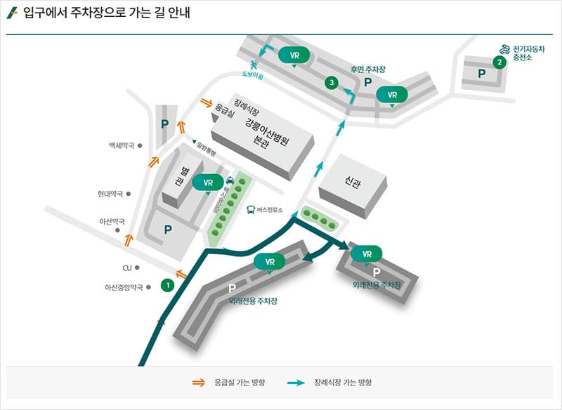 강릉아산병원 주차장 안내