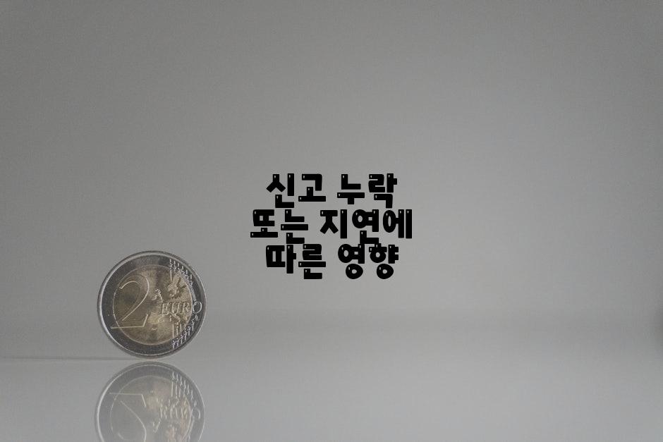 신고 누락 또는 지연에 따른 영향