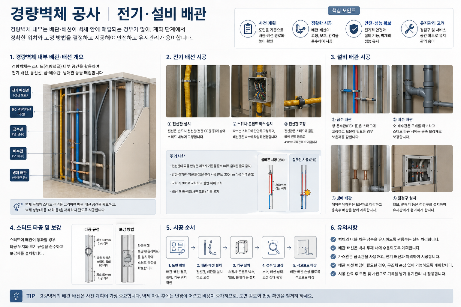 전기·설비 배관