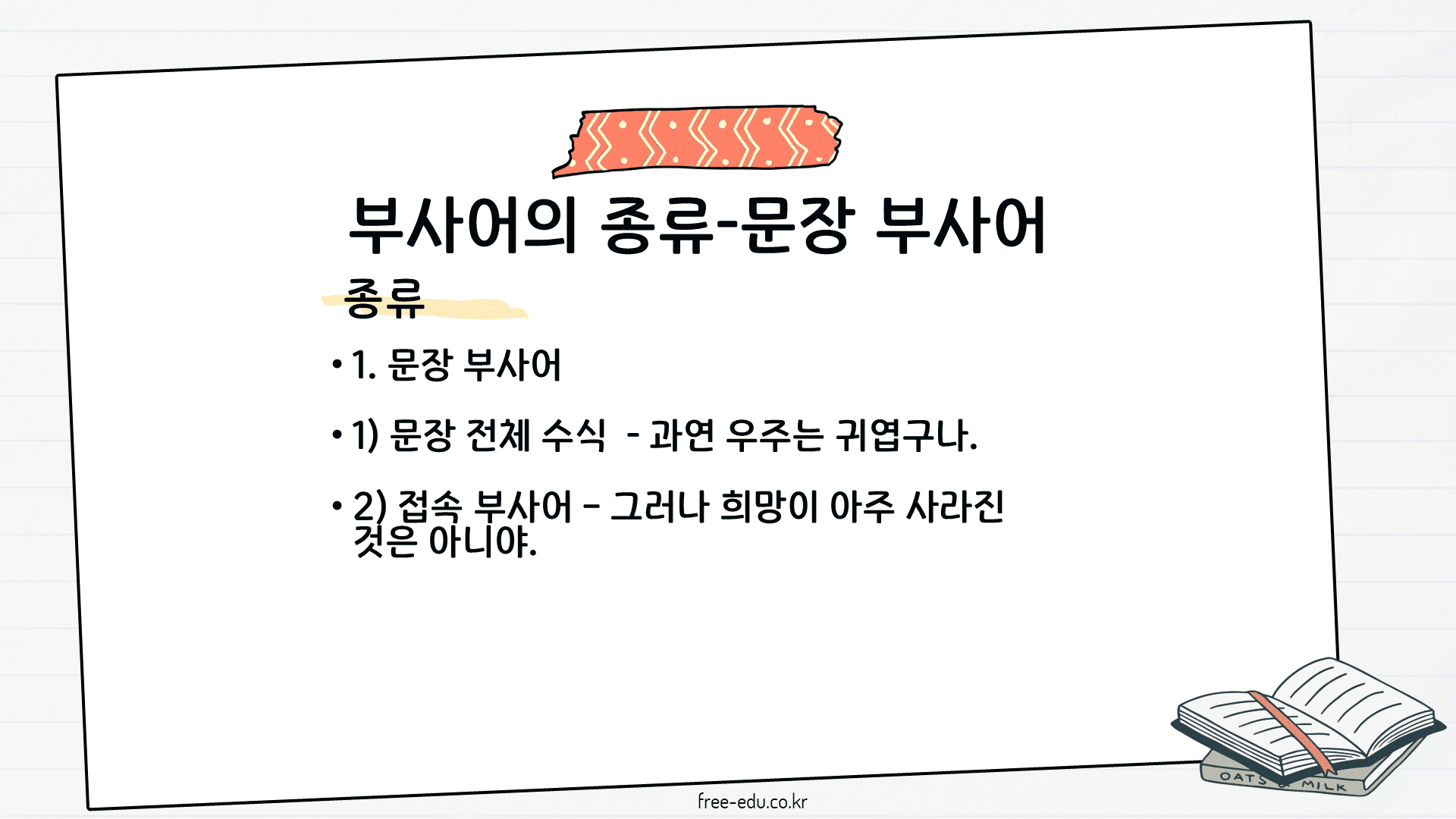 국어 문법 정리 문장 성분 종류