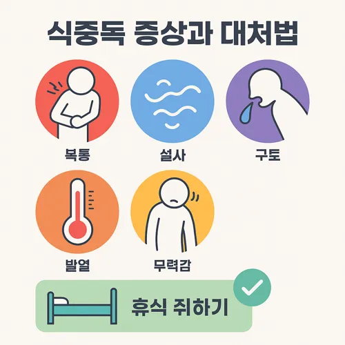 식중독 증상과 대처 요약