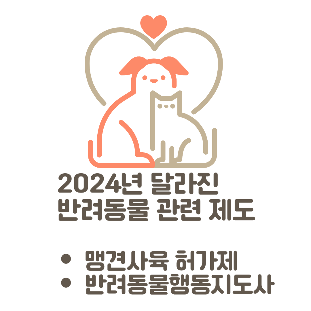 2024년 달라진 반려동물 관련 제도, 맹견사육 허가, 반려동물행동지도사